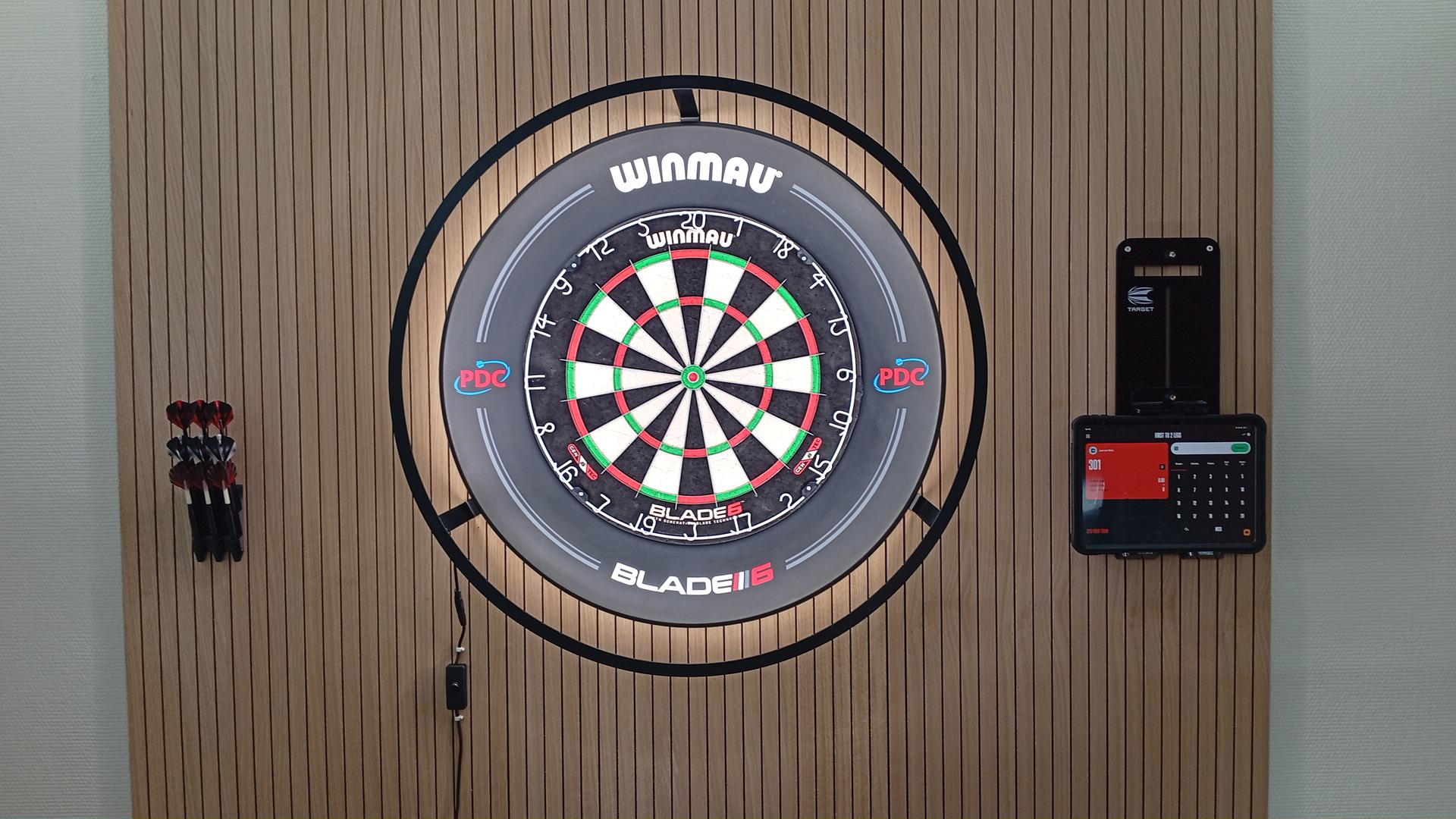 Een professionele dartkamer mede mogelijk gemaakt door de geweldige producten van @dartshopper