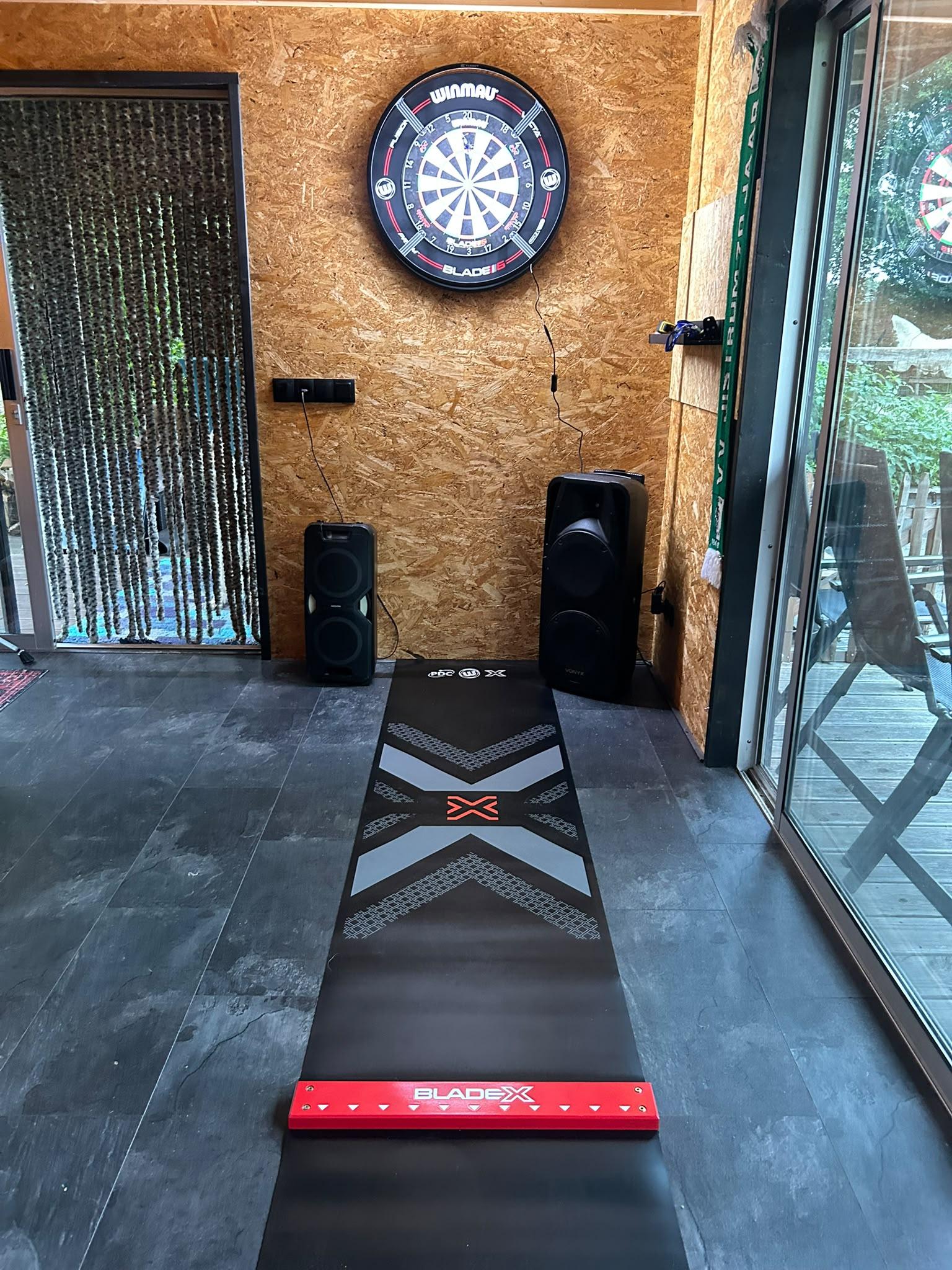 Dartbord, ring en mat