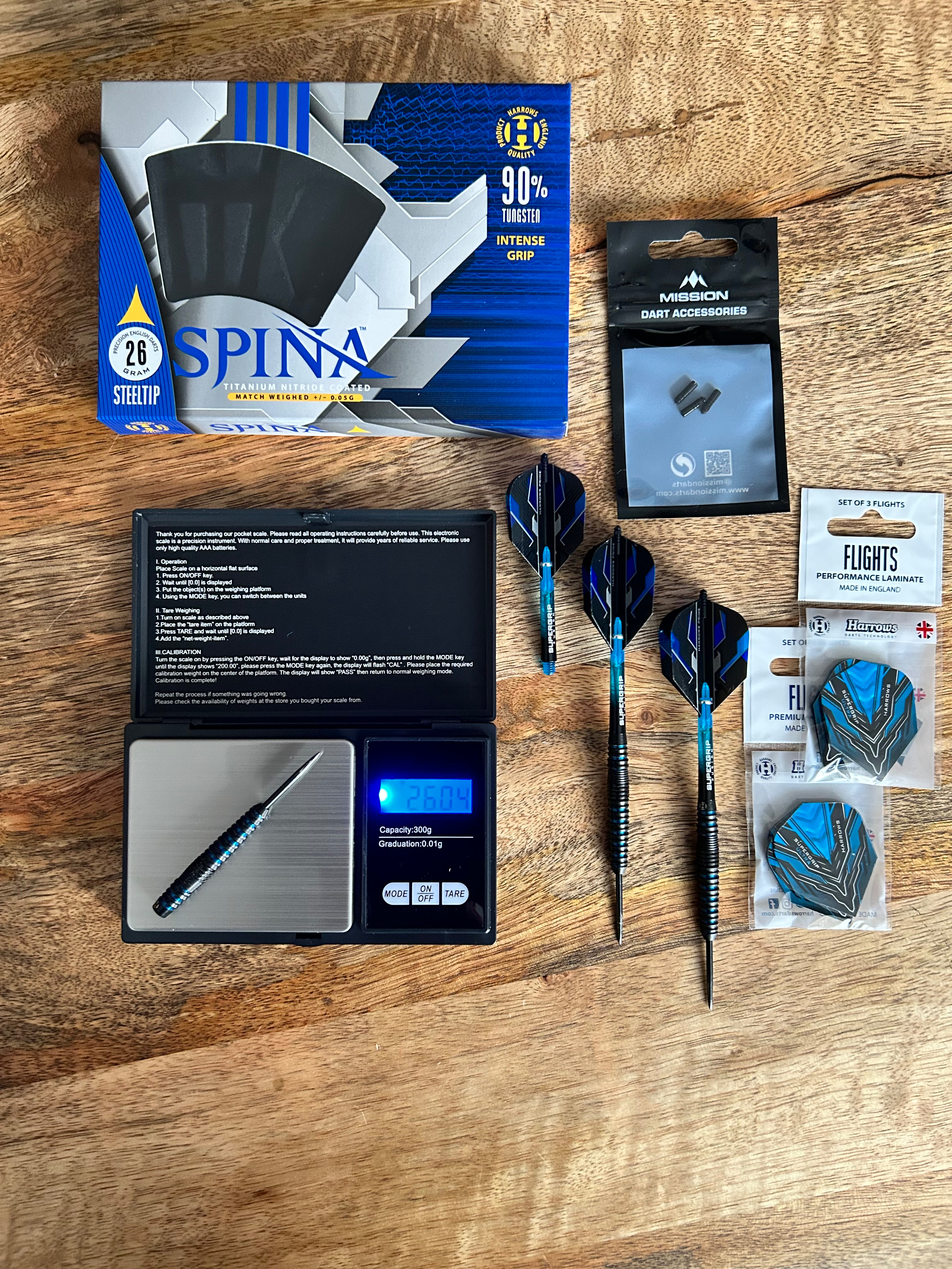 #dartshopper Fantastic new darts: Harrows Spina Black & Blue (26gr)