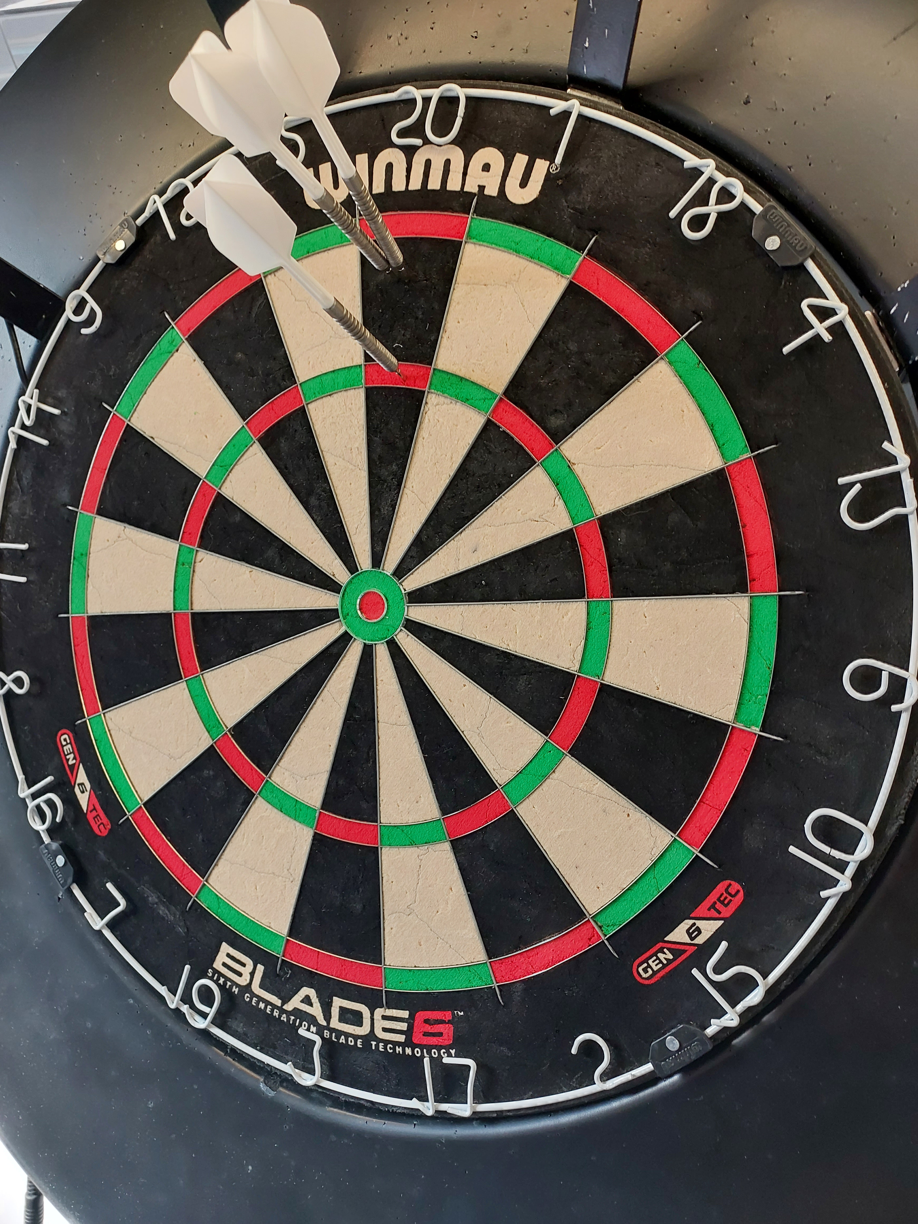 Heel tevreden met mijn nieuwe Winmau Blade 6