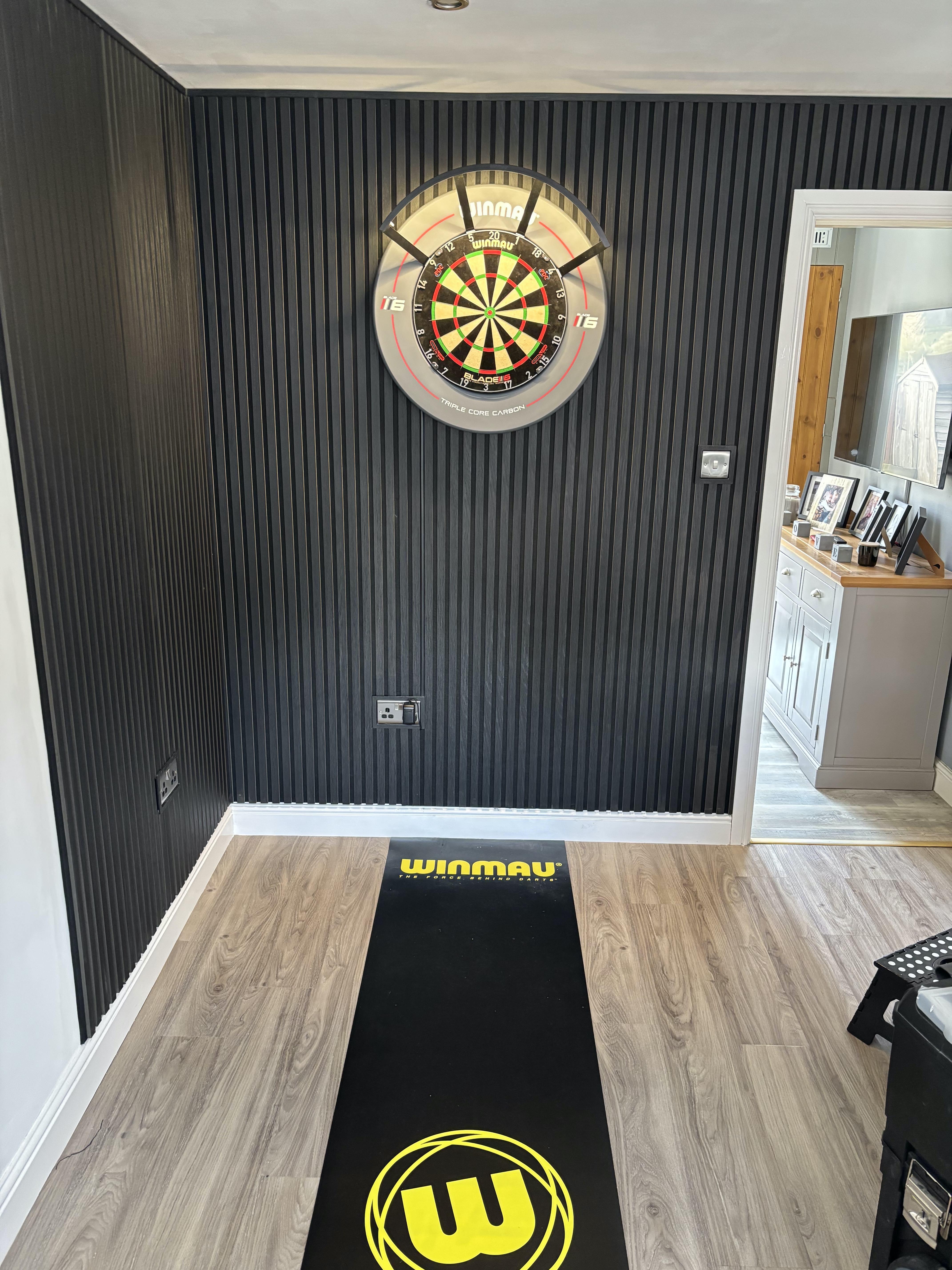 The new darts setup! Very happy