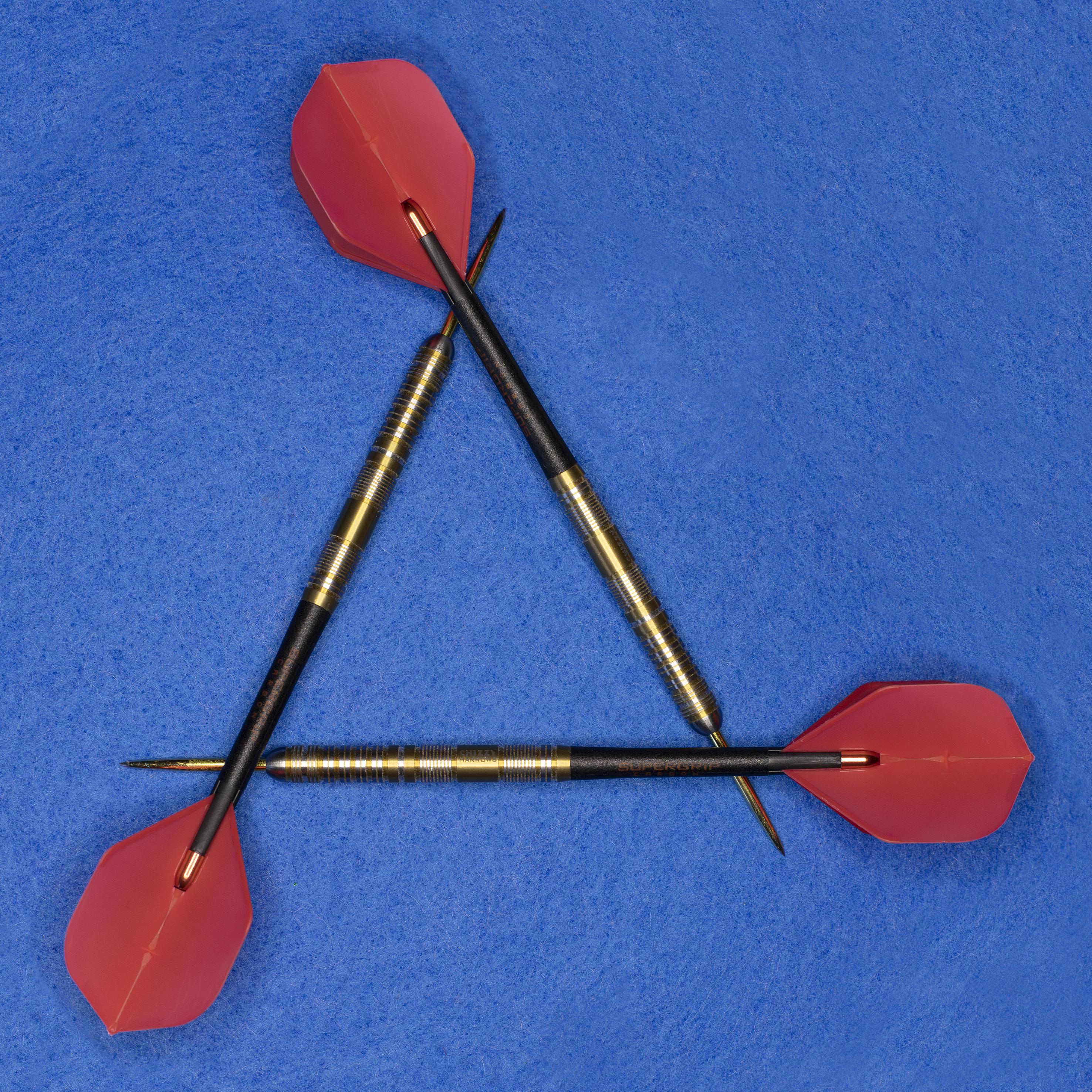 Fléchettes Chizzy Harrows, tiges super grip carbon medium, ailettes L-flight pro L1, ring champagne métal