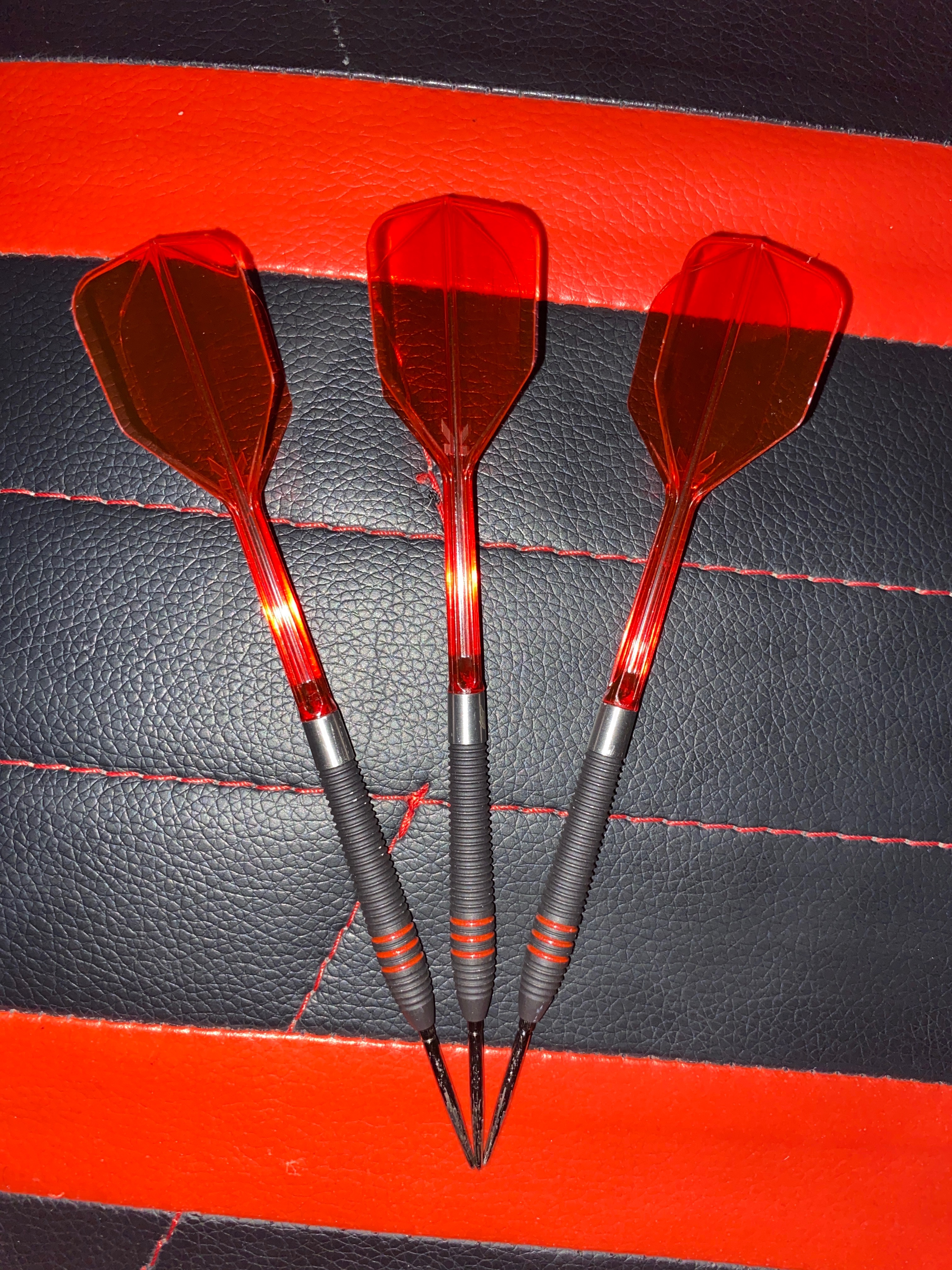 ASP blacks and red k flex bought from Dartshopper - What a set of darts