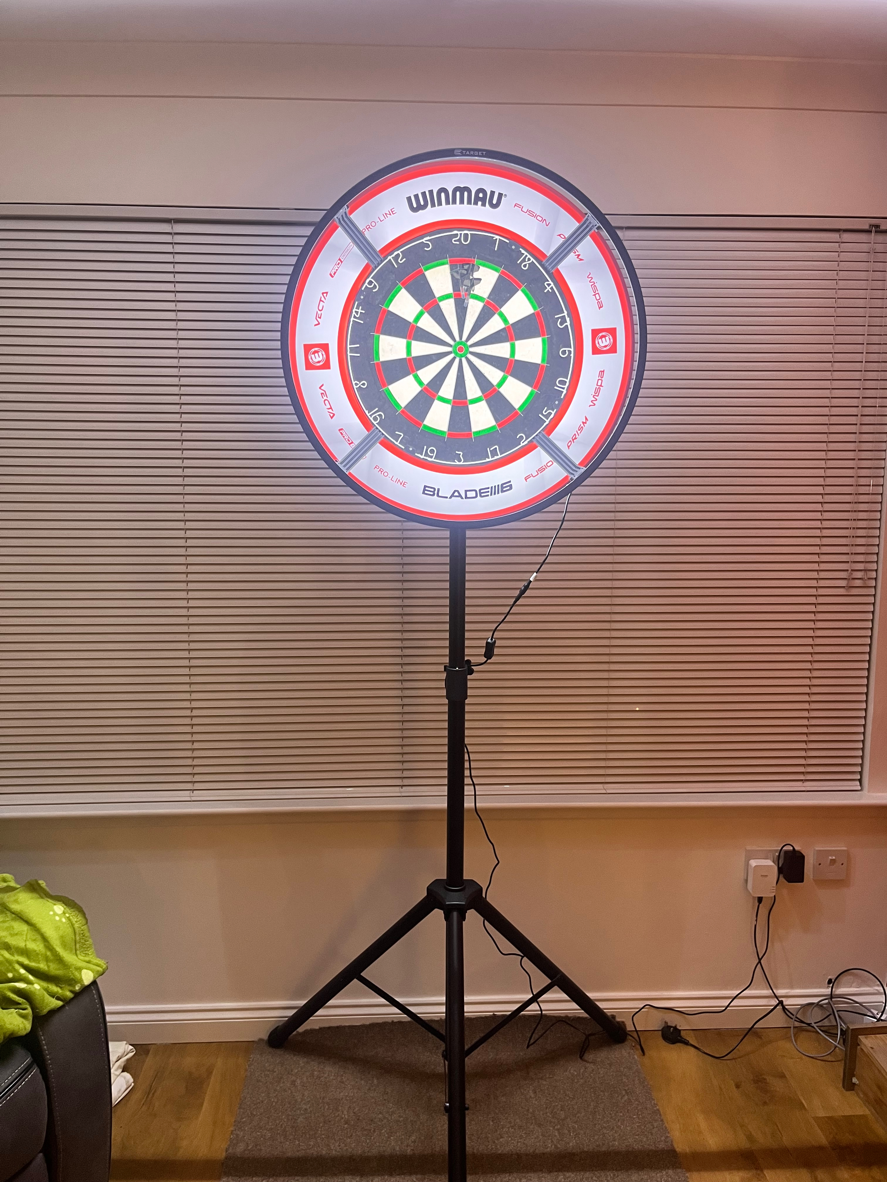 New Dart board stand and surround. Love it