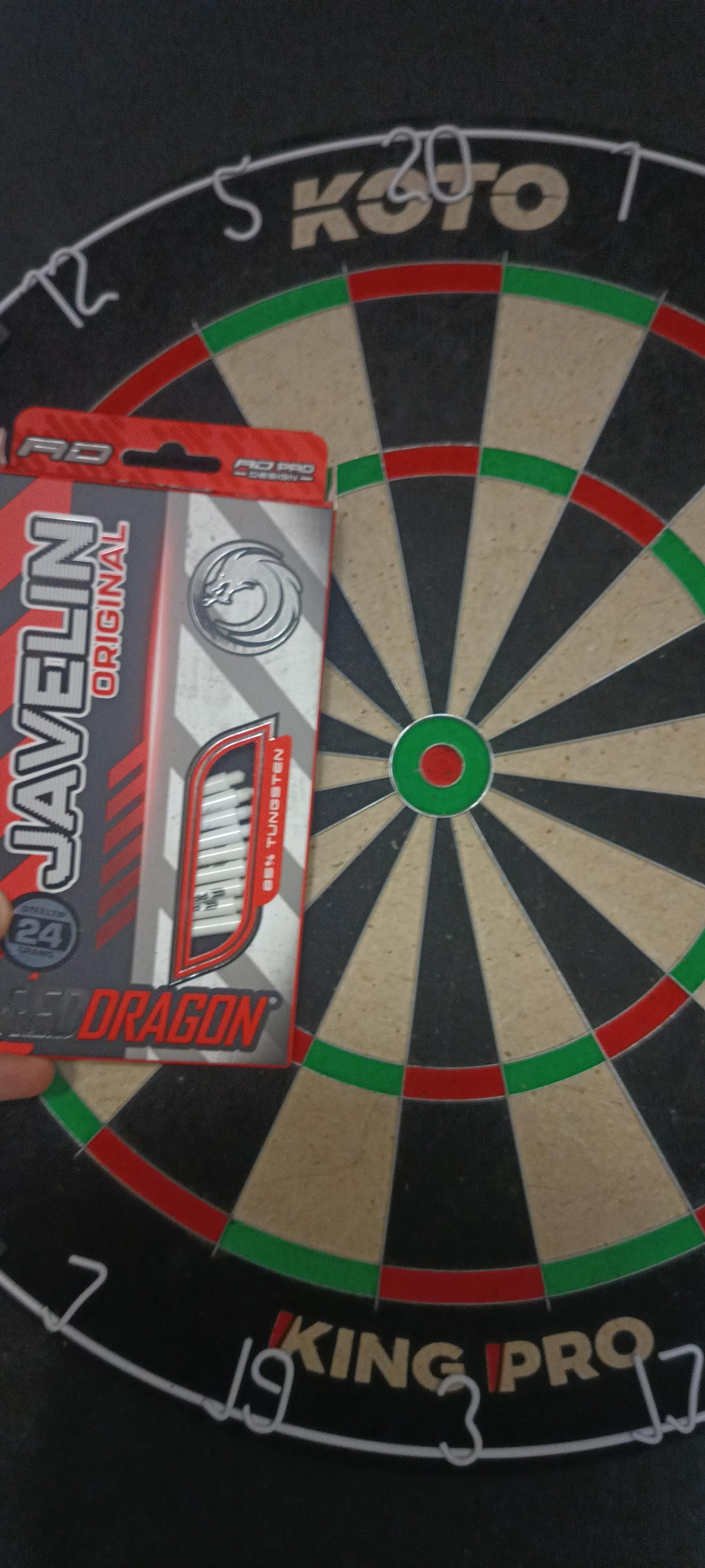 Lotki red dragon javeline,piórka krzysztof ratajski,shafty biale target pro,tarcza koto pro