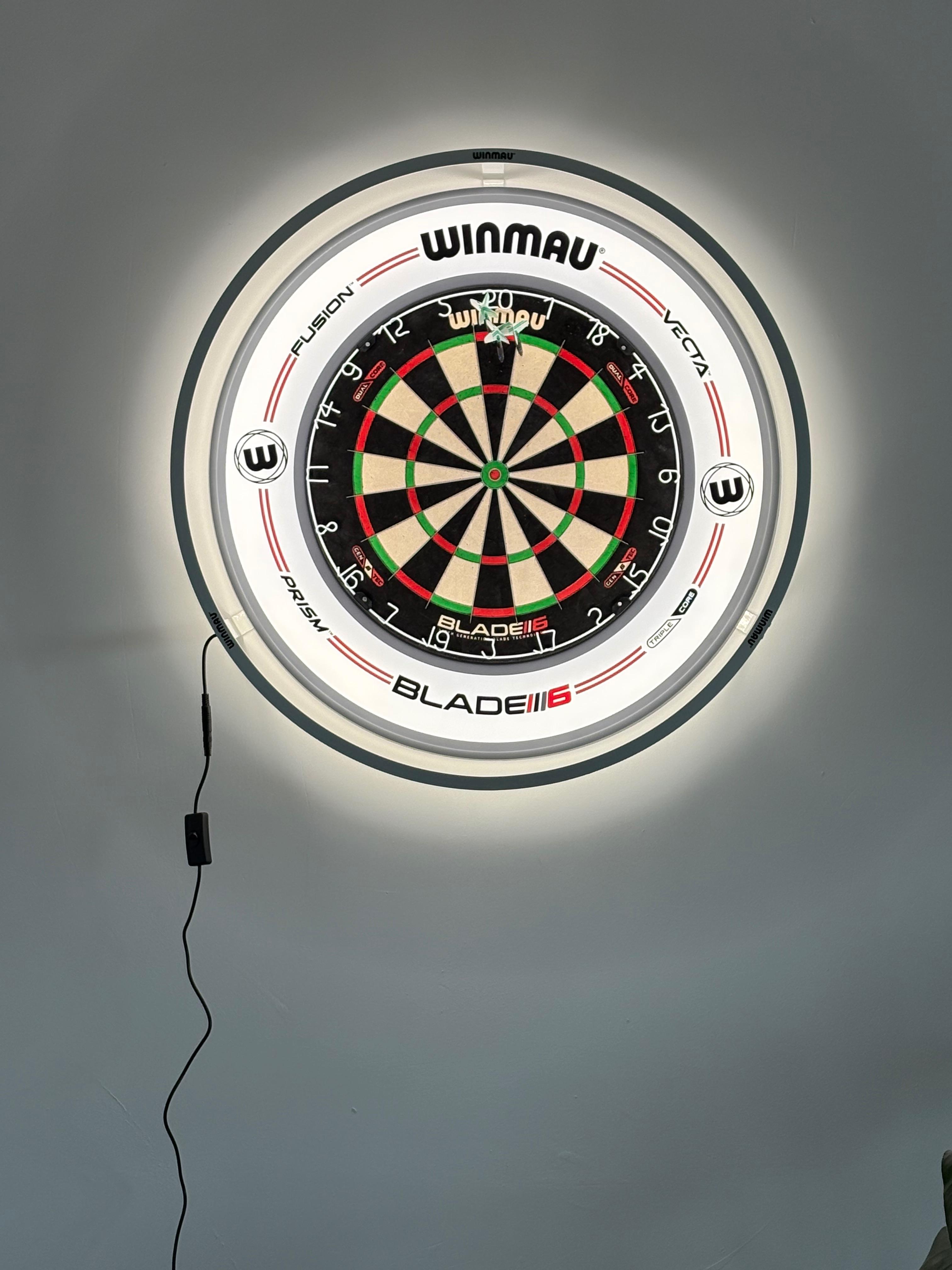 Winmau Plasma Ice + Winmau Pro Line Blade 6 Original White Surround Bundle Deal 