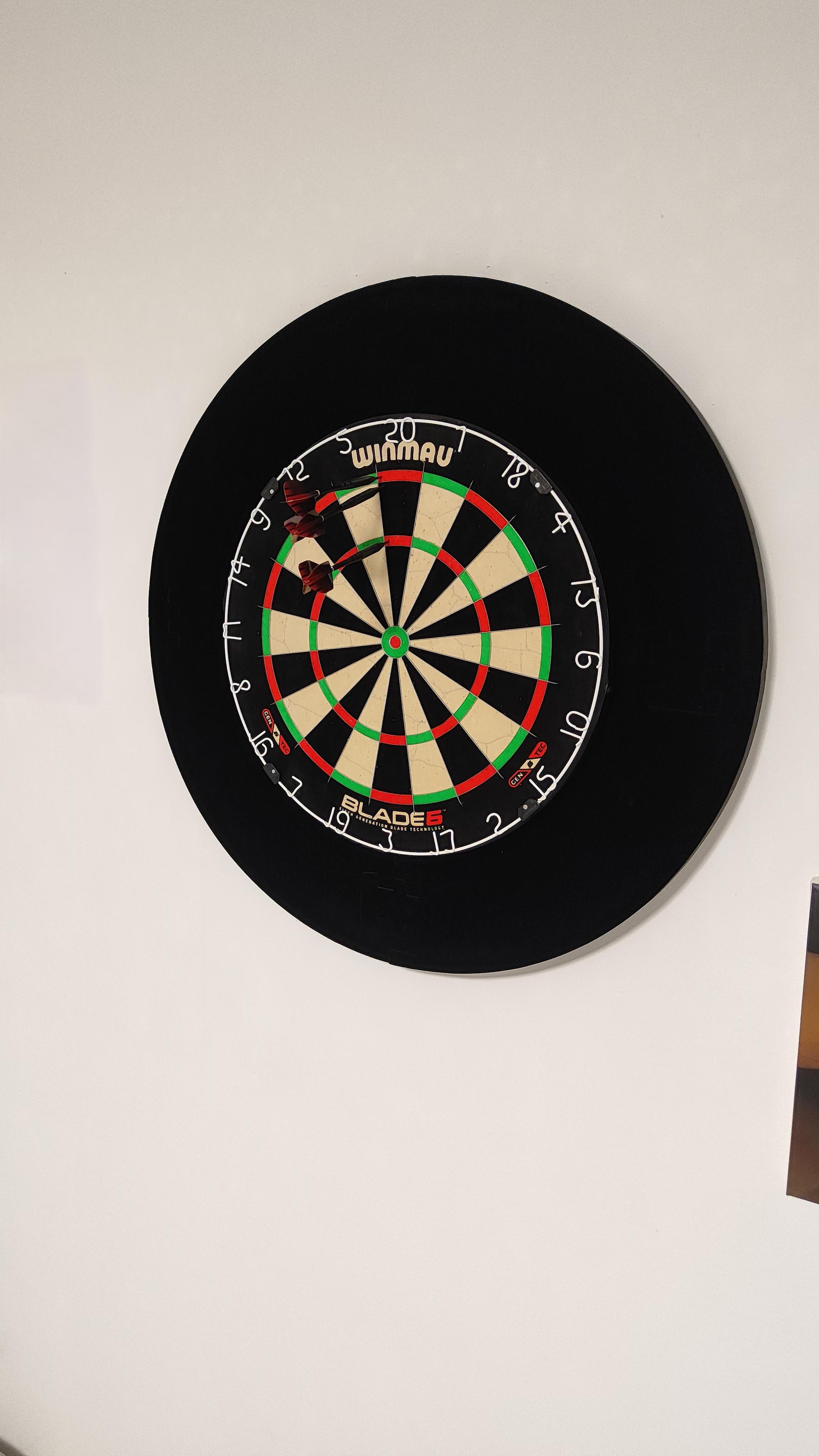 Erste Dartscheibe direkt im Einsatz 